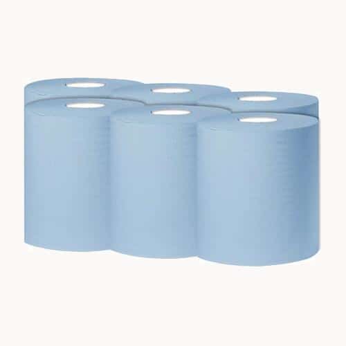 1-Ply Centrefeed Roll 300m Blue (Pack of 6)