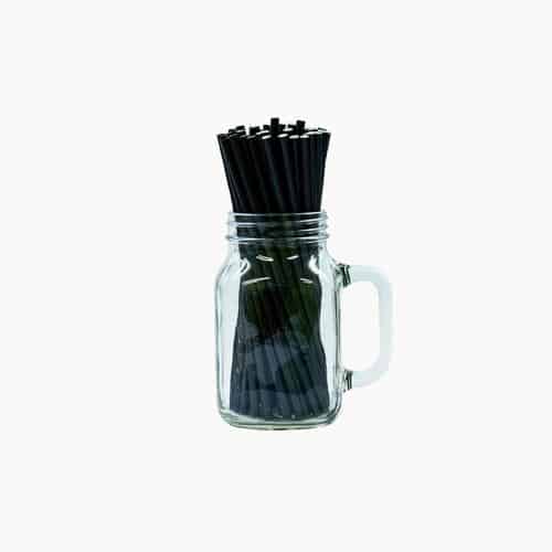 5.5″ Black Paper Compostable Cocktail Straw – Pack of 1000